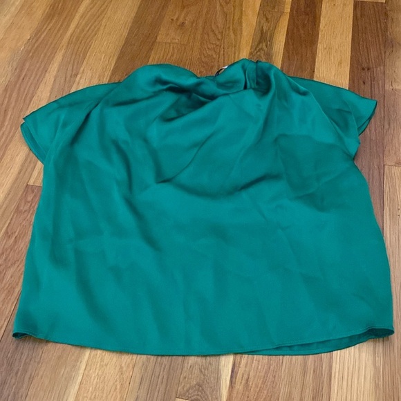 Zara Women’s Green Cowl Neck Blouse Size XS - Picture 1 of 7